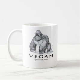 Veganer Gorilla erhält genügend Protein lustig Kaffeetasse