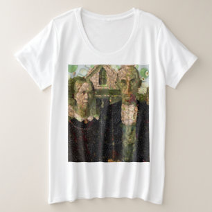 Veganer gotischer Kunstlöffel Große Größe T-Shirt