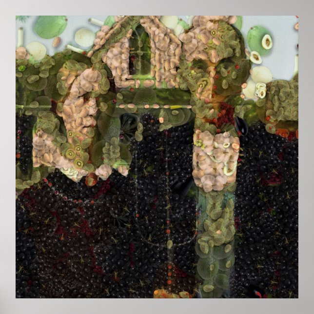 Veganer gotischer Kunstlöffel Poster (Vorne)