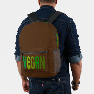 Veganer grüner brauner Rucksack