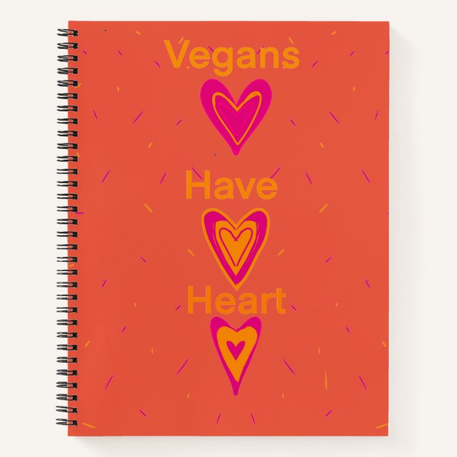 Veganer haben Herz Notizbuch (Vorderseite)