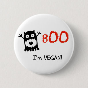 Veganer Halloween-Knopf Button