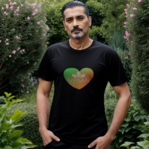 Veganer herzförmiger T - Shirt