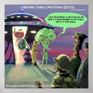 Veganer im All - Lustiges Poster