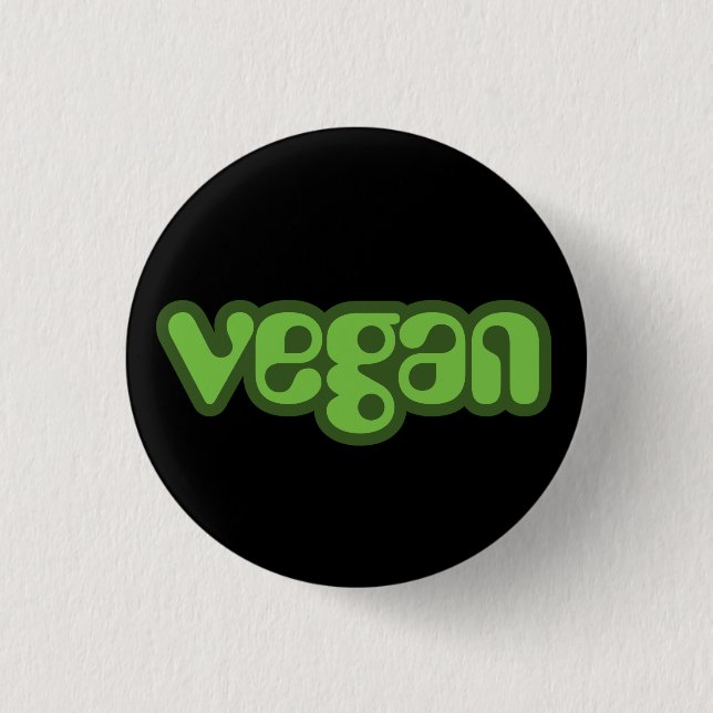 veganer Knopf Button (Vorderseite)