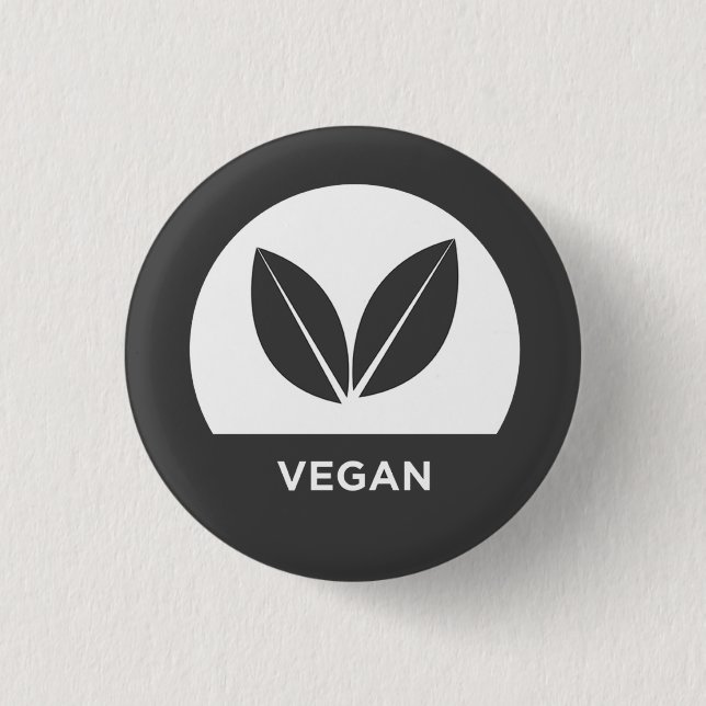 Veganer Knopf Button (Vorderseite)