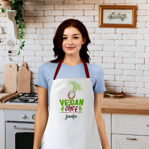 Veganer Koch (Ihr Name) Schürze