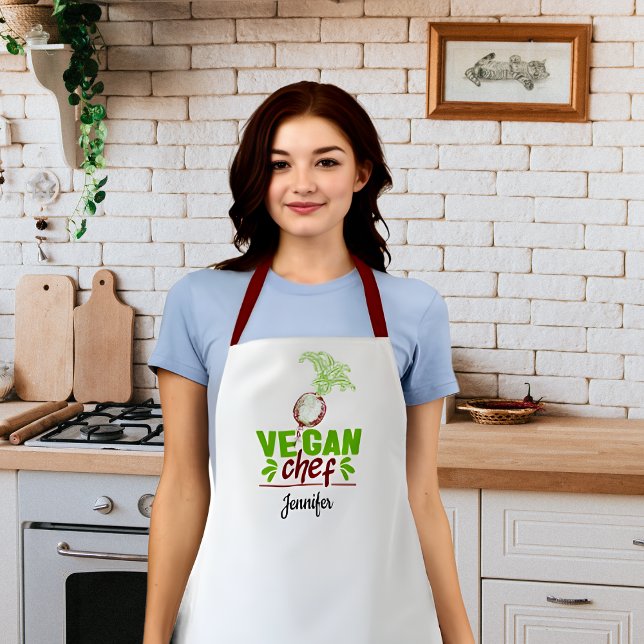 Veganer Koch (Ihr Name) Schürze (Von Creator hochgeladen)
