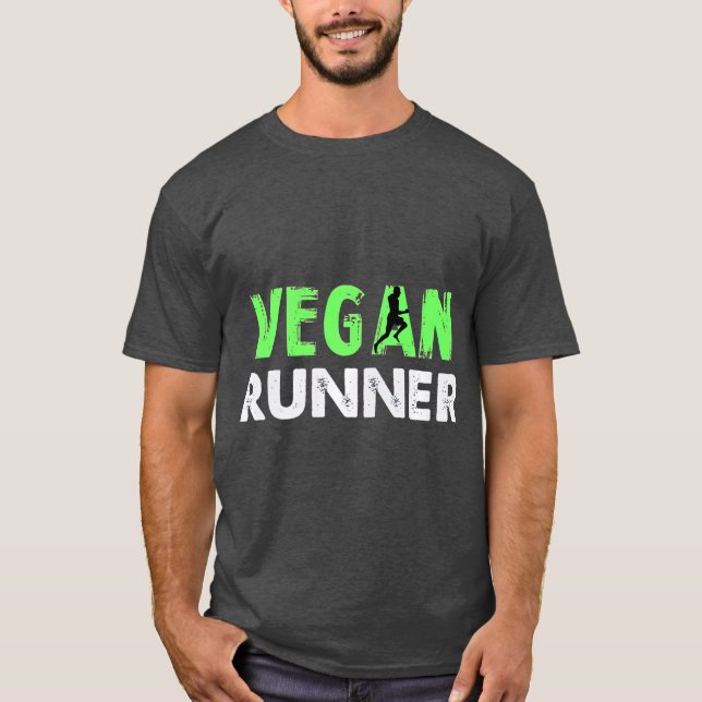 Veganer Läufer für männliche Vegane Sportlerin T-Shirt (Vorderseite)