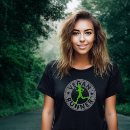 Veganer Läufer, Vintage grüne Ausbildung T-Shirt