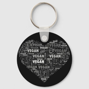 Veganer Liebeherzentwurf Schlüsselanhänger