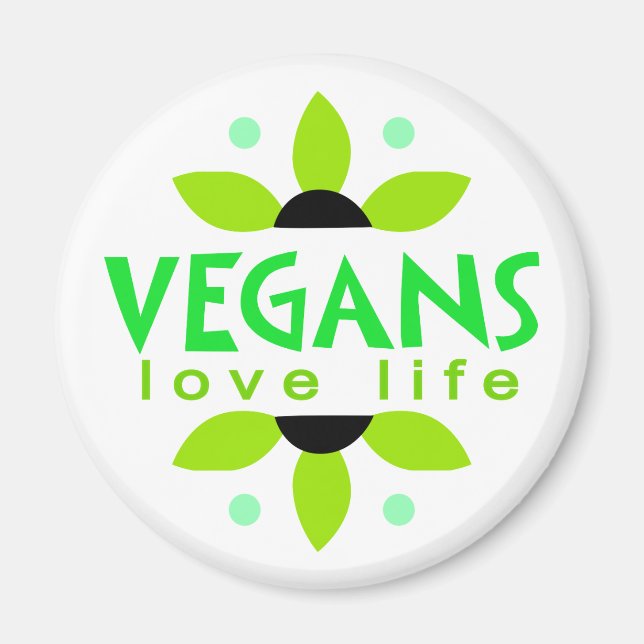 Veganer Magnetmagnet Magnet (Vorne)