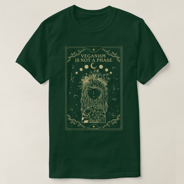 Veganer Metal-Veganismus ist kein Phase-Tarot-Card T-Shirt (Design vorne)