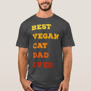veganer Papa je lustigen Papa-Katzenvin T-Shirt