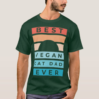 veganer Papa je lustigen Papa-Katzenvin T-Shirt