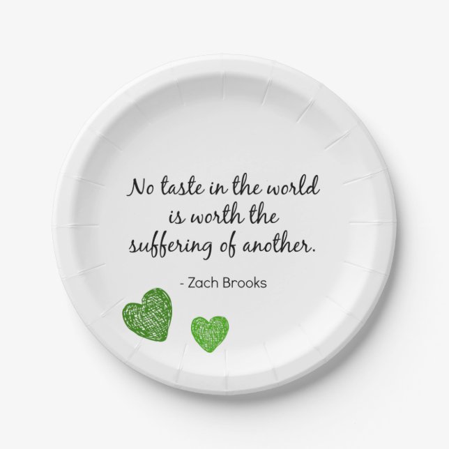 Veganer PapierTeller (Vorderseite)