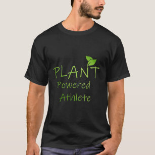 Veganer "Pflanze Powered Athlet" schwarz T-Shirt