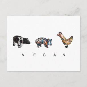 Veganer Postkarte
