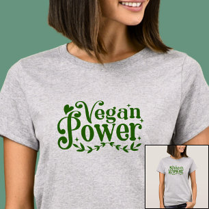 Veganer Power - auf Light Gray T-Shirt