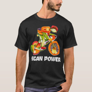 Veganer Power Funny Veggie Racing Cyclist Vegetari T-Shirt
