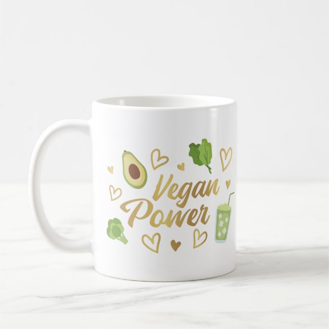veganer Power Kaffeetasse (Links)