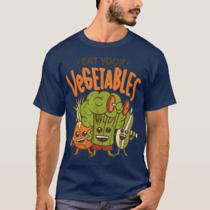 Veganer Power Vegetarische Pflanze Broccoli Bodybu T-Shirt