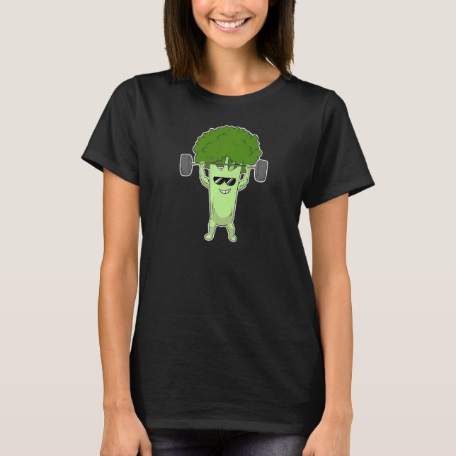 Veganer Power Vegetarische Pflanze Broccoli Bodybu T-Shirt (Vorderseite)