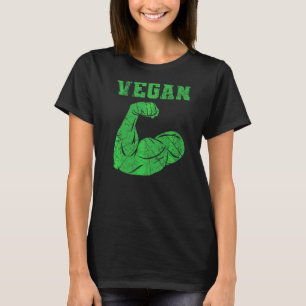 Veganer Power Vegetarische Pflanze Muskel-Bodybuil T-Shirt