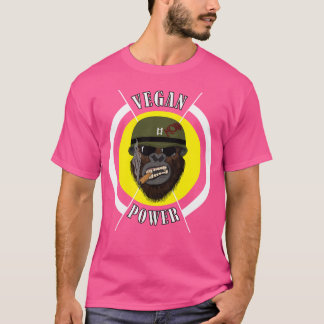 Veganer Power Workout Muskel-Gorilla-Bodybuilding T-Shirt