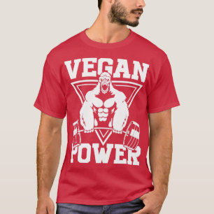 Veganer Power Workout Muskel-Gorilla-Bodybuilding  T-Shirt