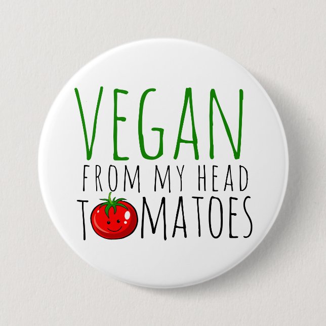 Veganer Puffknopf Button (Vorderseite)