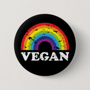 Veganer Regenbogen Button
