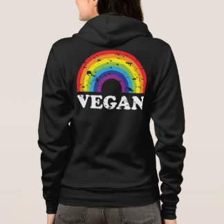 Veganer Regenbogen-Zip-Up-Hoodie Hoodie