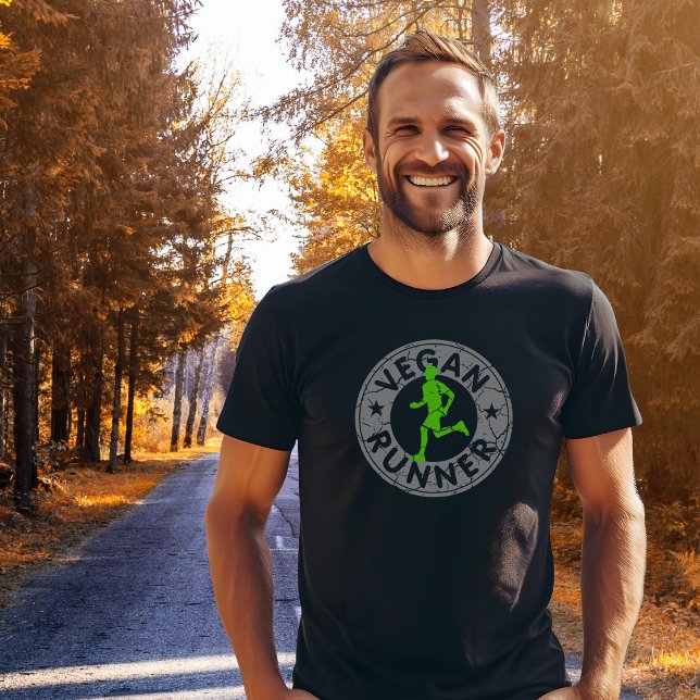 Veganer Runner Vintag Men's Training T-Shirt (Von Creator hochgeladen)