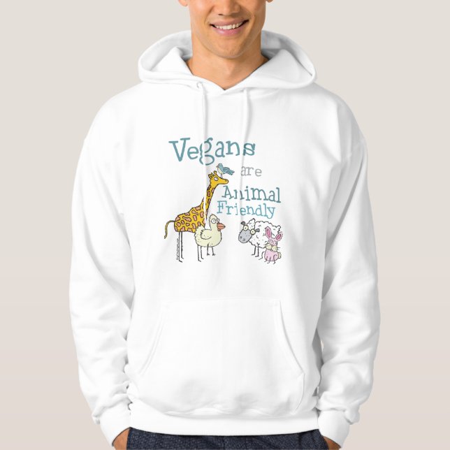 Veganer sind tierfreundlich hoodie (Vorderseite)