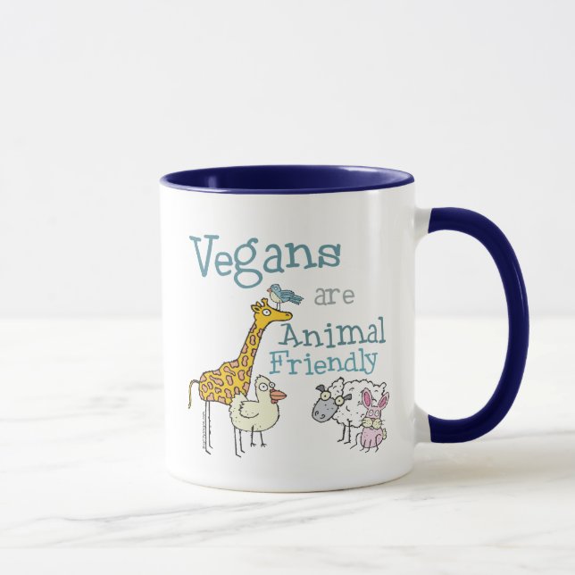 Veganer sind tierfreundlich tasse (Rechts)