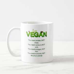 Veganer Slogan. Kaffeetasse