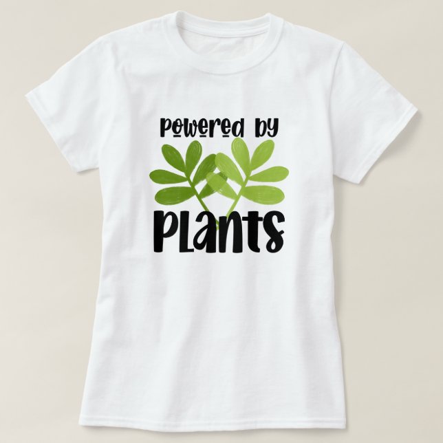 Veganer T - Shirt auf Pflanze (Design vorne)