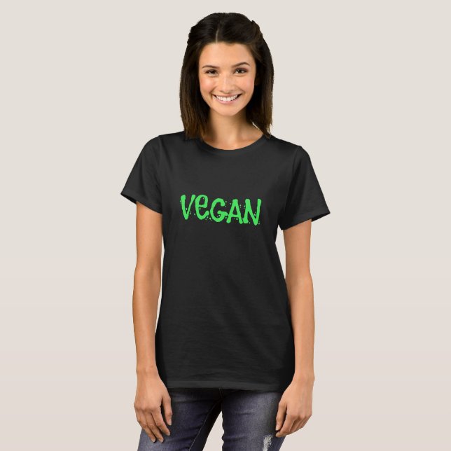 Veganer T - Shirt von Frauen (Vorne ganz)