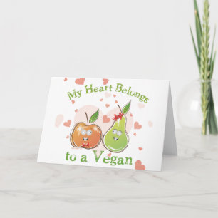 Veganer Valentinstag Feiertagskarte