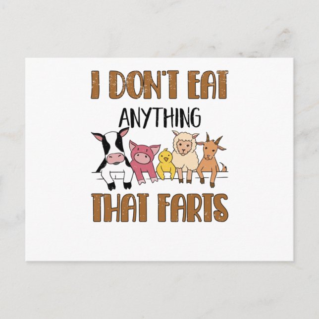 Veganer Veganismus Meatlos Veganes Leben Postkarte (Vorderseite)