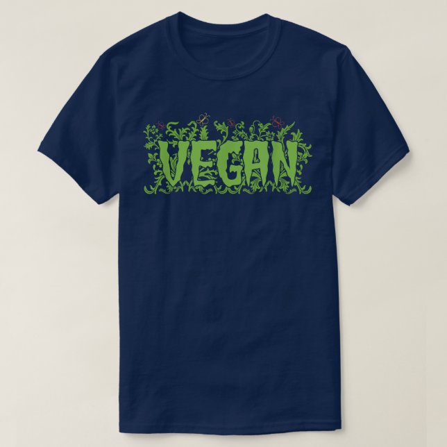 Veganer vegetarischer T - Shirt (Design vorne)