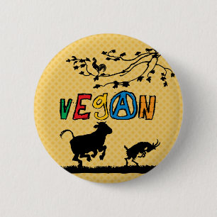 Veganes Abzeichen Button