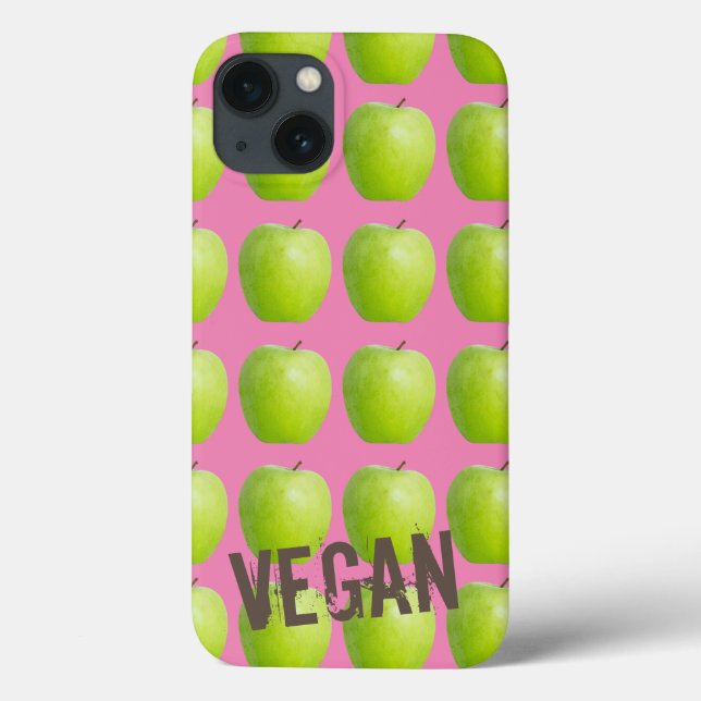 Veganes Apfelmuster für Vegetarier-Liebhaber Case-Mate iPhone Hülle (Rückseite)