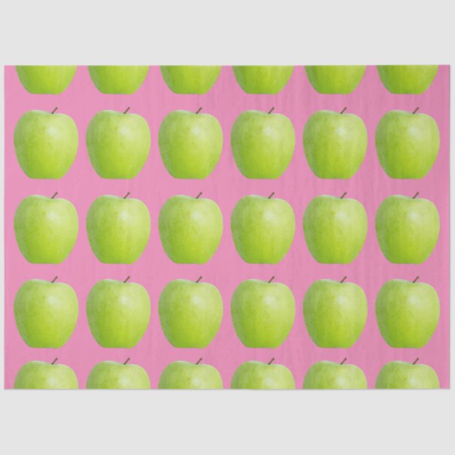 Veganes Apfelmuster für Vegetarier-Liebhaber Seidenpapier (Vorderseite)