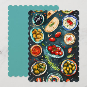 Veganes arabisches Frühstück im Nahen Osten Falafe Einladung