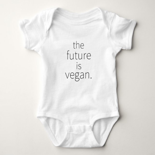 Veganes Baby wachsen - die Zukunft ist vegan Baby Strampler (Vorderseite)