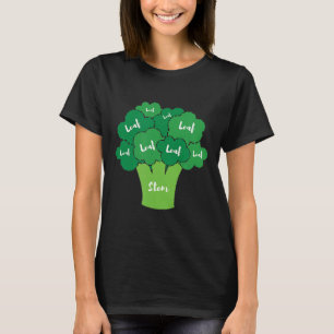 Veganes Brocolli Schneidet Butchers Diagramm T-Shirt