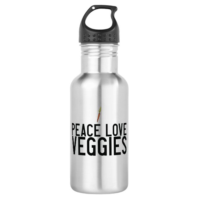 Veganes Carrot-Geschenk Edelstahlflasche (Vorderseite)