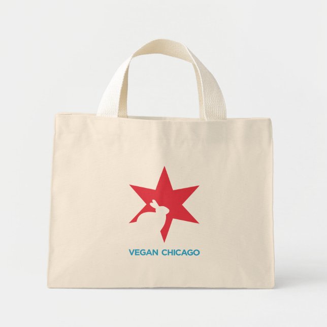 Veganes Chicago Farblogo auf Tasche (Vorne)